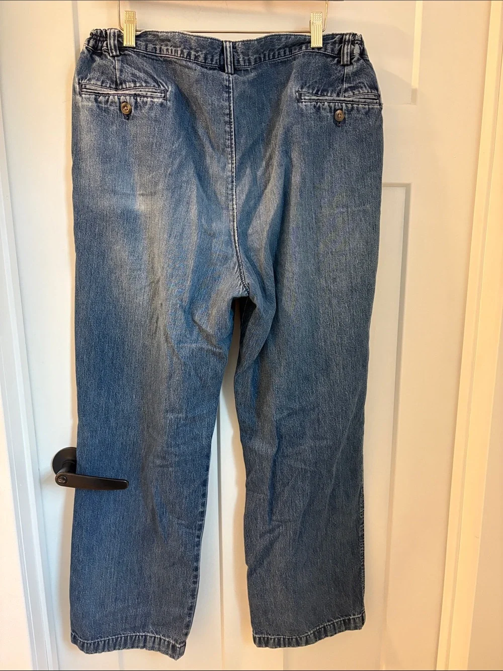 Haggar Generations Pleated Denim Jeans Mens 38x32 100% Cotton